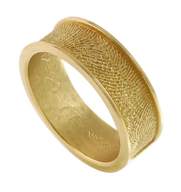 Remembrance Band Ring in 14k Yellow Gold