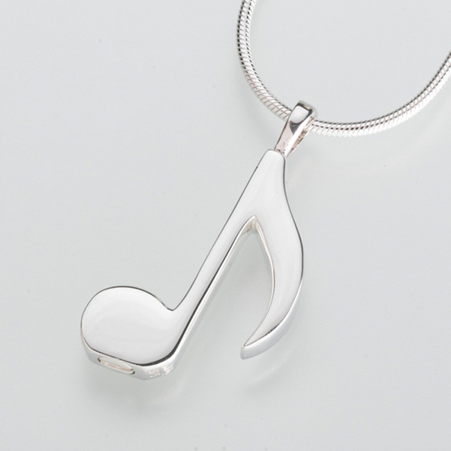 Memorial Jewellery Keepsake Pendant Music Note Cremation Ashes Urn Necklace