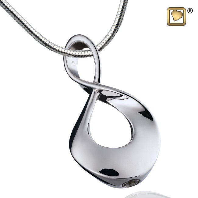 HUKKUN Sterling Silver Urn Necklace for Ashes Infinity/Cross/Circle of Life Cremation Jewelry for Ashes Keepsake Memorial Jewelry for Women Men