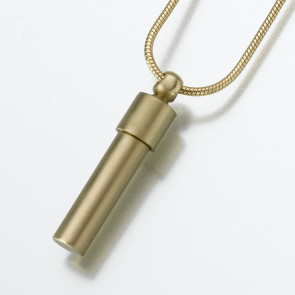 Cylinder Cremation Pendant for ashes - Bronze