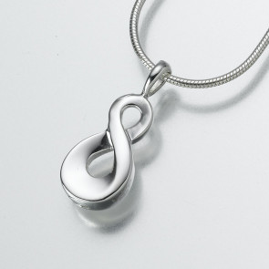 Infinity Cremation Pendant for ashes in Sterling Silver