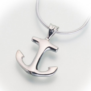 Anchor Cremation Pendant for ashes in Sterling Silver
