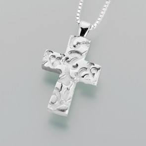 Pewter Cross with Filigree Detail Pendant for Ashes - Standard