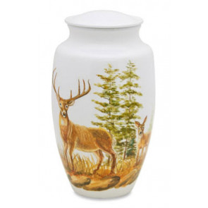 Buck and Doe Deer Cremation Urn for Ashes