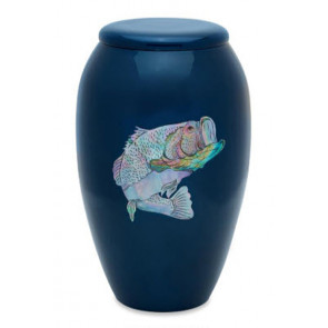 Mother of Pearl Bass Cremation Urn for Ashes