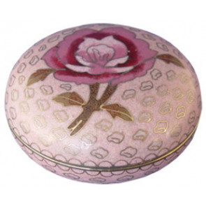 Dusty Rose Cloisonne Jewel Dish