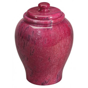 Garnet Red Marble Urn