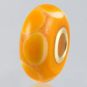 Lasting Memory Orange Glass Cremation Bead with ashes