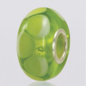 Lasting Memory Peridot Glass Cremation Bead with Ashes