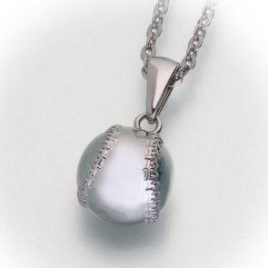 Baseball Stainless Steel Cremation Pendant for ashes
