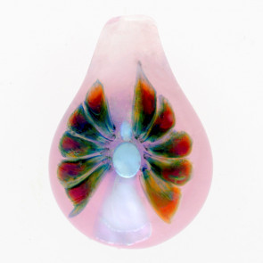 Breast Cancer Angel Glass Cremation Pendant