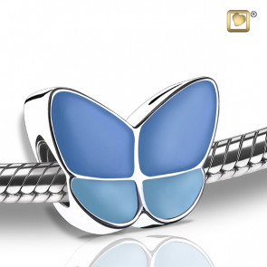 Wings of Hope Butterfly Cremation Charm in Shades of Blue for ashes