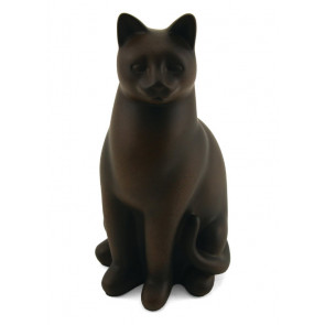 Majestic Cat Dark Brown Urn for Pet Ashes