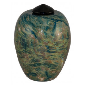 Classico Sky Hand Blown Glass Cremation Urn