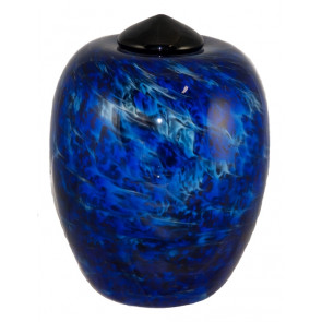 Classico Water Hand Blown Glass Cremation Urn