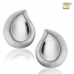 Silver TearDrop Two Tone Stud Earrings to compliment matching pendant for ashes
