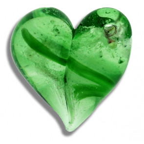 Tranquil Heart Green Glass Cremation Pendant