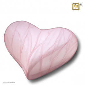 Pink Pearl Heart Keepsake for Ashes