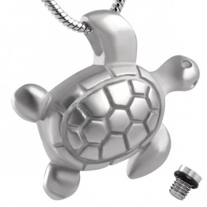 Turtle Stainless Steel Cremation Pendant that holds ashes