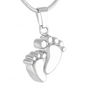 Footprints Memorial Pendant for Ashes
