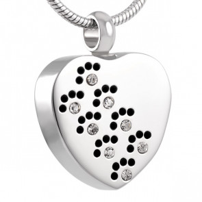 Crystal Paws Stainless Steel Pet Ashes Pendant 