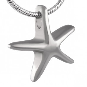 Starfish Stainless Steel Cremation Pendant that holds ashes