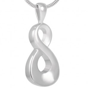 Infinity Symbol Stainless Steel Cremation Pendant for ashes