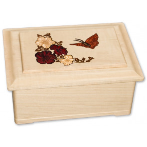 Inlay Wood Cremation Urn for Ashes