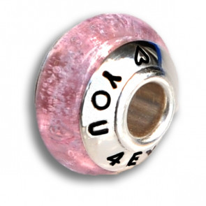 Soft Pink Glass Cremation Bead