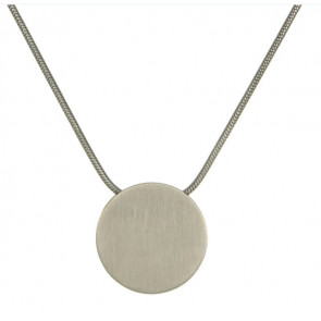 Pewter Plain or Engrave-able Round Pendant for Pet Ashes