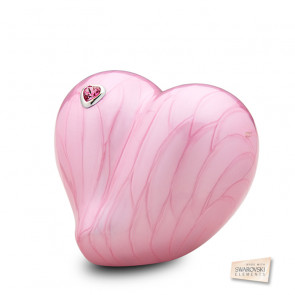 LoveHeart Pink Medium Cremation Urn for Ashes