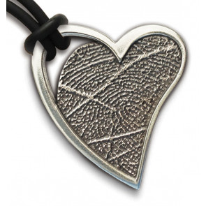 Noble Bronze Open Heart Fingerprint Charm