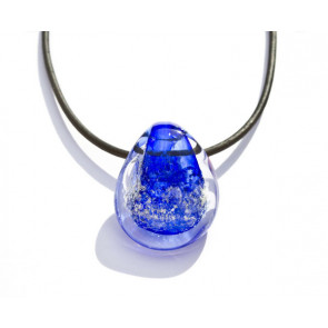 Ocean Blue Glass Cremation Pendant