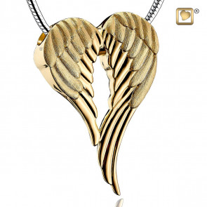 Angel Wings Sterling Silver Gold Vermeil Necklace for Ashes