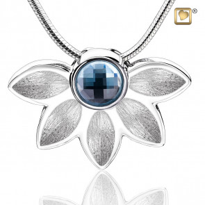 Azure Sterling Silver Pendant with Blue Swarovski Crystal