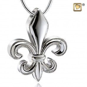 Fleur-de-Lis Sterling Silver Necklace for Ashes