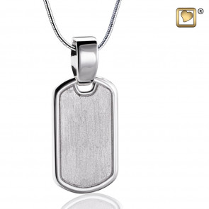 Dog Tag Sterling Silver Necklace for Ashes