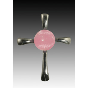 Symphony Cross Pendant - Pink - Sterling Silver