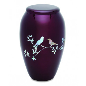 Purple Doves Cremation Urn for Ashes