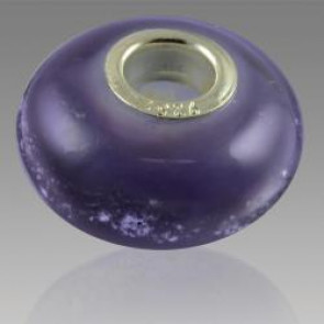 Perfect Memory Purple Glass Cremation Bead with ashes