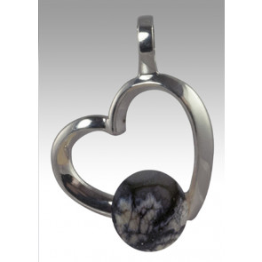 Rhythm Glass Bead Cremation Pendant - Sterling Silver