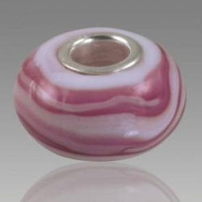 Perfect Memory Rose Swirl Glass Cremation Bead