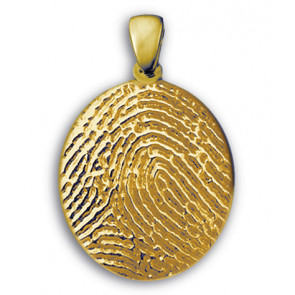 Classic Medium Fingerprint Charm in 14k Yellow Gold