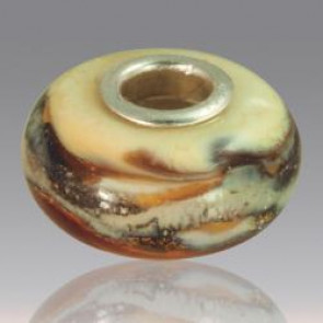 Perfect Memory Tiger Glass Cremation Bead with ashes