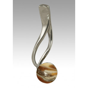 Tempo Glass Bead Cremation Pendant - Tiger - Sterling Silver
